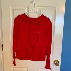 Persnickety girls’ size medium red hood button-up sweater